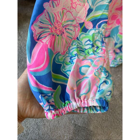 NWOT LILLY PULITZER ELSA TOP -Multi Peony For Your Thoughts XL $158 F38 - Picture 5 of 11